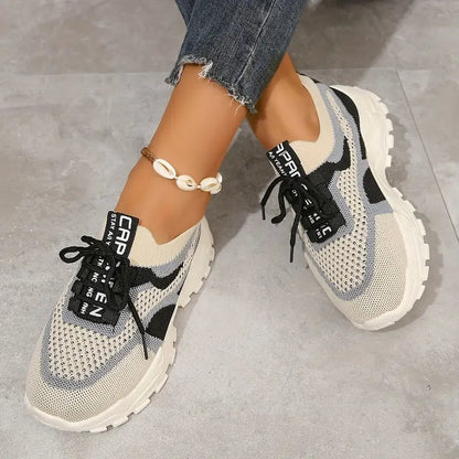 Giovanna - Ademende mesh platform sneakers voor dames