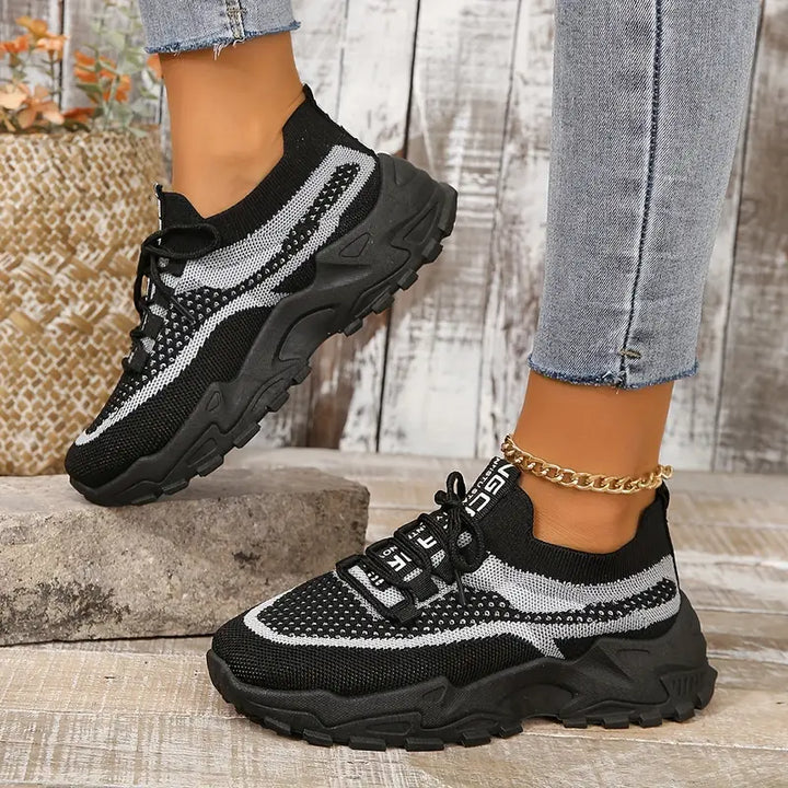 Giovanna - Ademende mesh platform sneakers voor dames