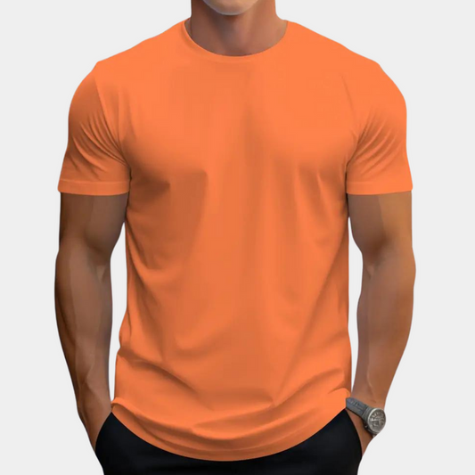 Giuseppe - Heren t-shirt oranje met ronde hals