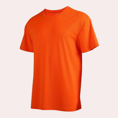 Giovanni - Oranje t-shirt met ronde hals voor mannen