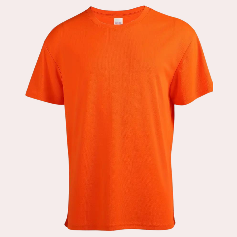 Giovanni - Oranje t-shirt met ronde hals voor mannen