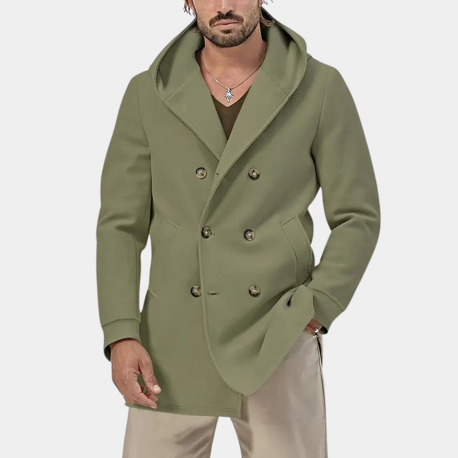 Claudio - Casual trenchcoat voor heren met capuchon