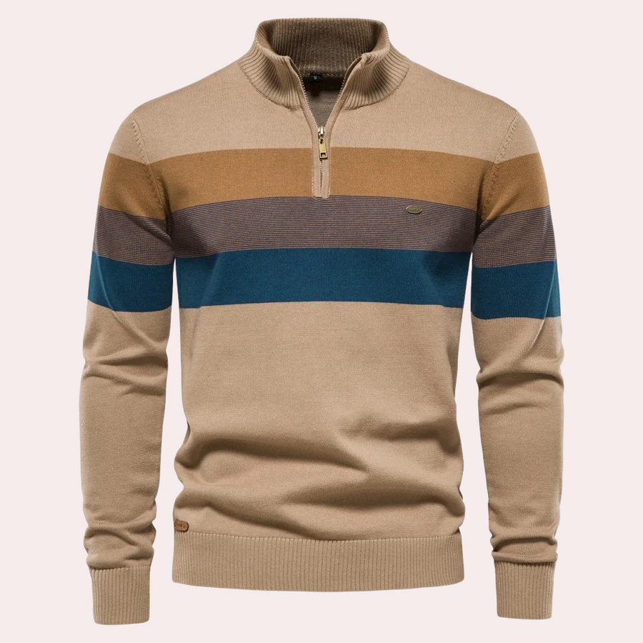 Domenico - Trendy gestreepte herensweater