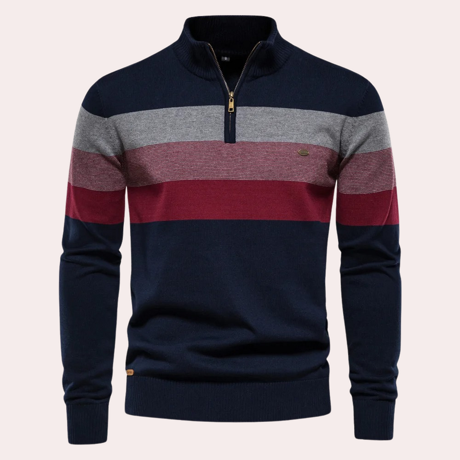 Domenico - Trendy gestreepte herensweater