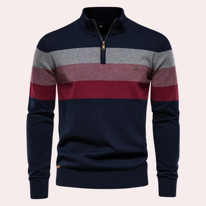 Domenico - Trendy gestreepte herensweater