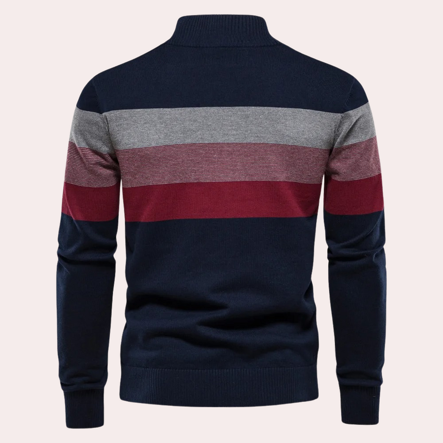 Domenico - Trendy gestreepte herensweater