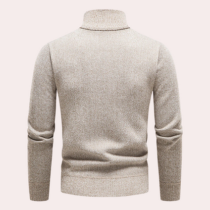 Giovanni - Tijdloze Elegantie Half-Zip Trui voor Mannen