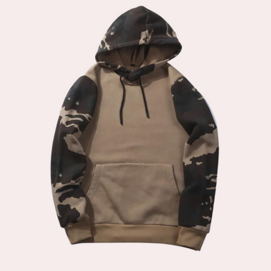 Rolando - Trendy Heren Hoodie met Camouflage Mouwen