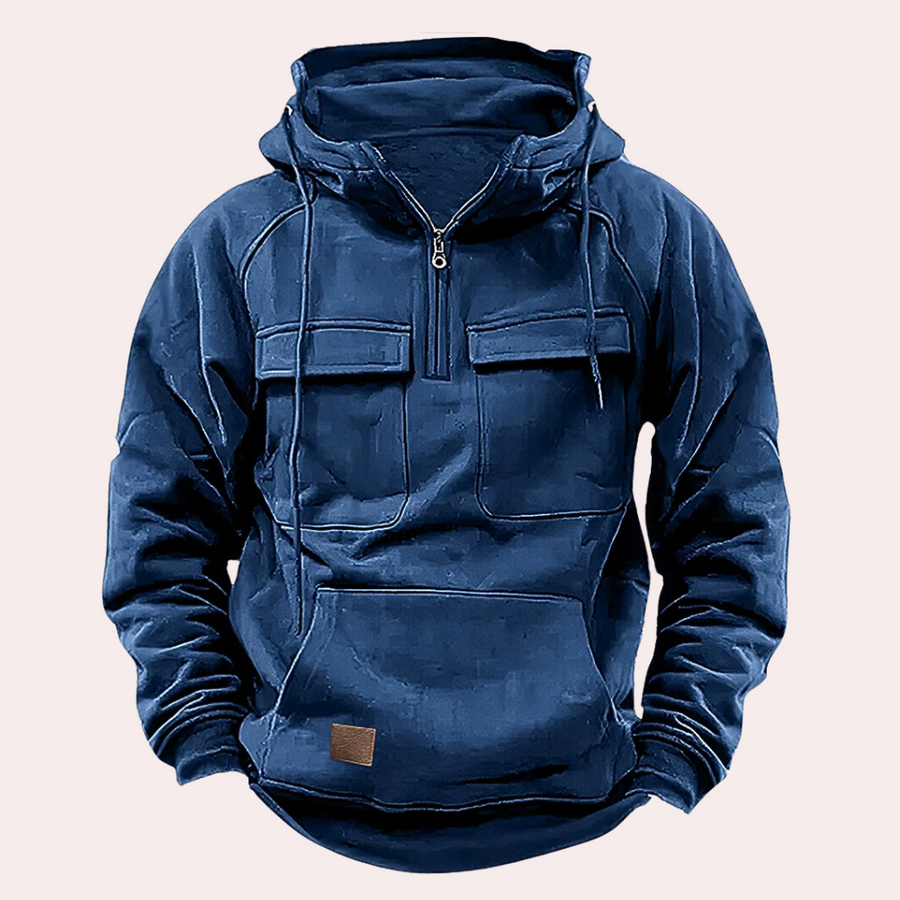 Aurelio - Trendy heren hoodie met zakken