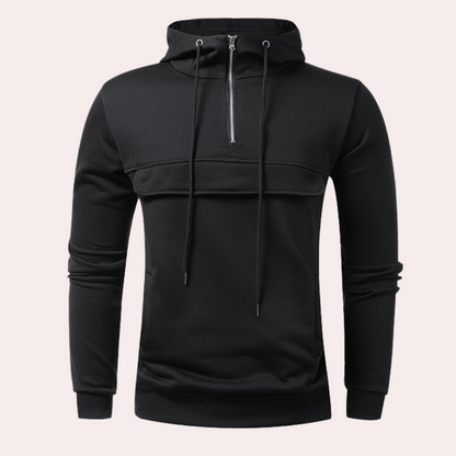 Niccolo - Ontspannen stijl half-zip hoodie voor mannen