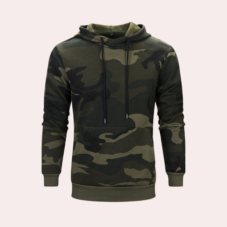 Francesco - Trendy camo hoodie voor de moderne man