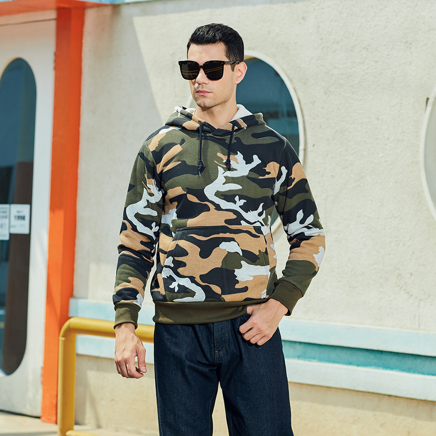 Francesco - Trendy camo hoodie voor de moderne man