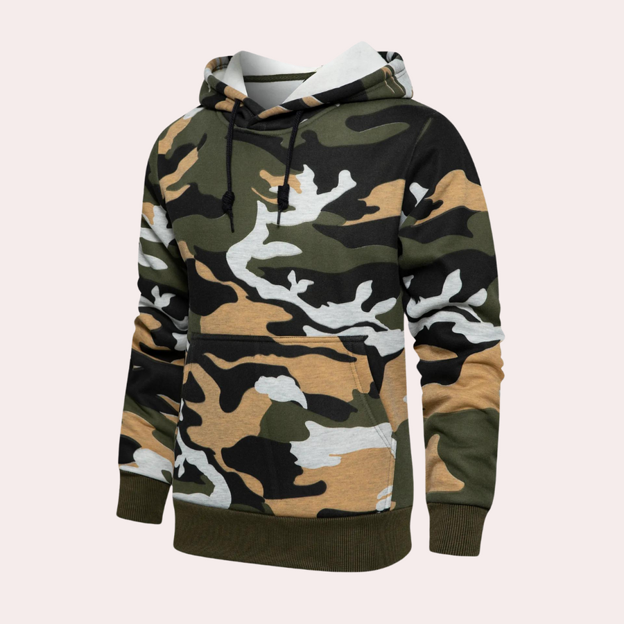 Francesco - Trendy camo hoodie voor de moderne man