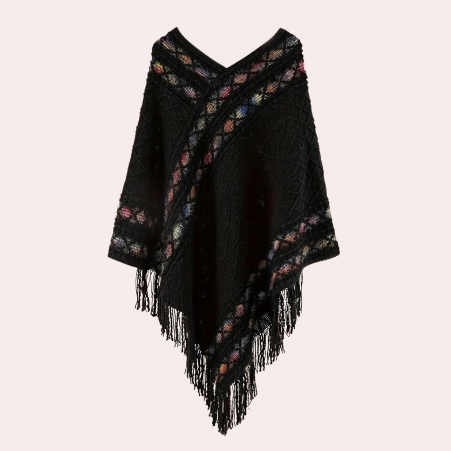 Serafina - Boho Poncho voor dames met trendy V-hals