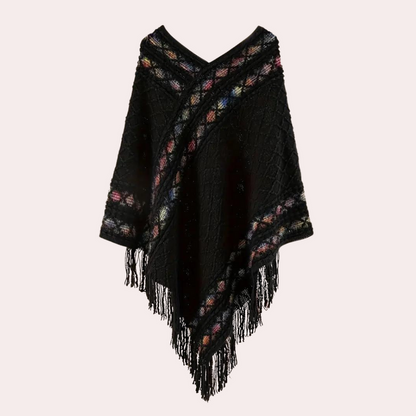 Serafina - Boho Poncho voor dames met trendy V-hals