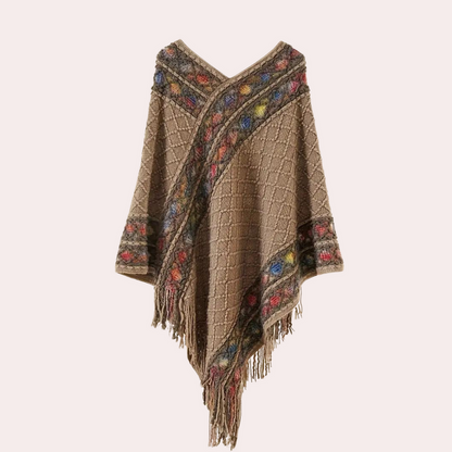 Serafina - Boho Poncho voor dames met trendy V-hals