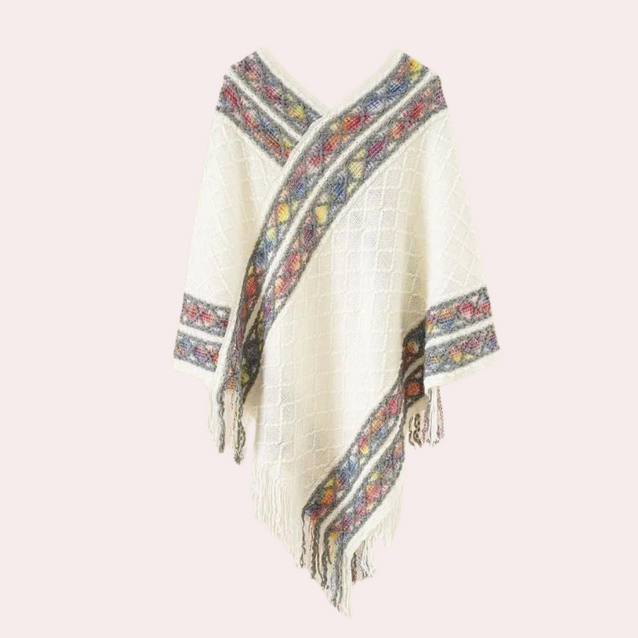 Serafina - Boho Poncho voor dames met trendy V-hals