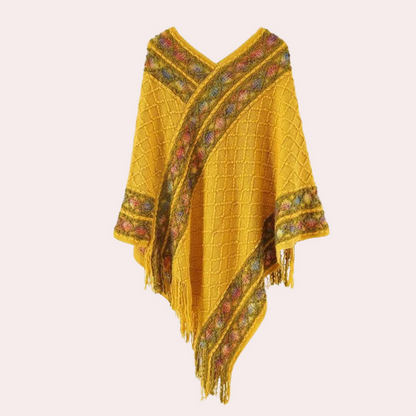 Serafina - Boho Poncho voor dames met trendy V-hals