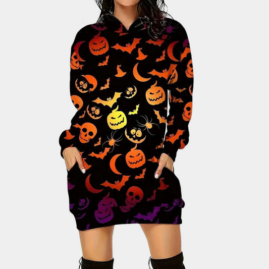 Fiorella - Trendy dames halloween trui met capuchon