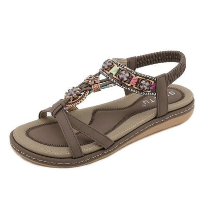 Elke - Dames retro mode strass comfort sandalen