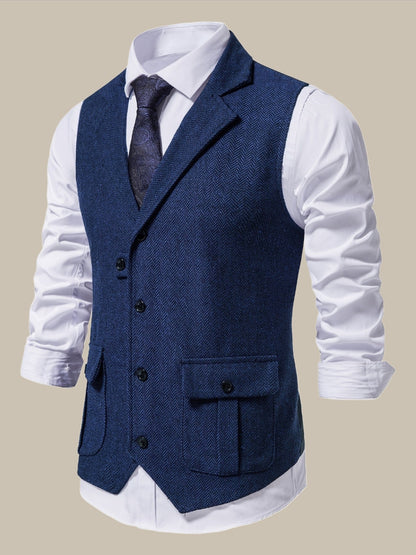 Santino - Stijlvol herfst tweed vest voor mannen