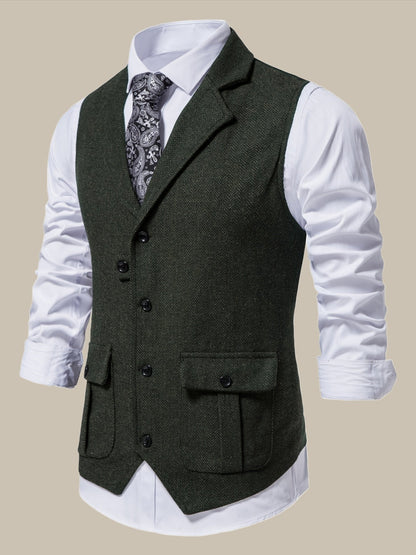 Santino - Stijlvol herfst tweed vest voor mannen