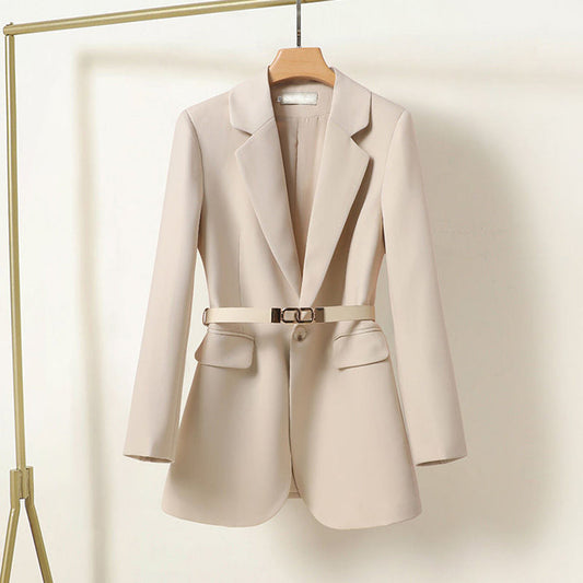 Daniella - Nette lange blazer met riem voor dames