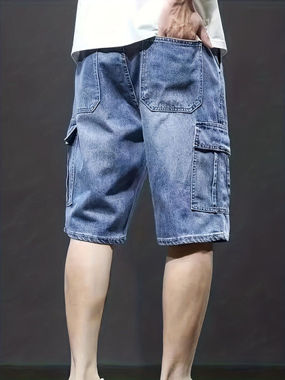 Elio - Cargo denim shorts voor heren