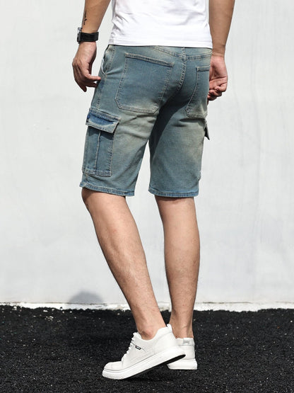 Elio - Cargo denim shorts voor heren