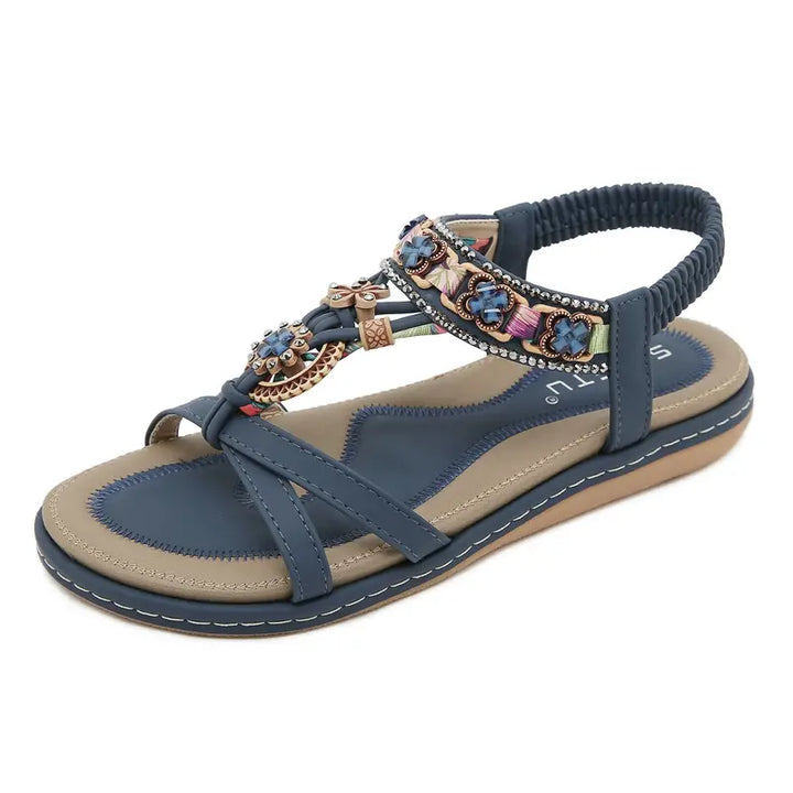 Elke - Dames retro mode strass comfort sandalen