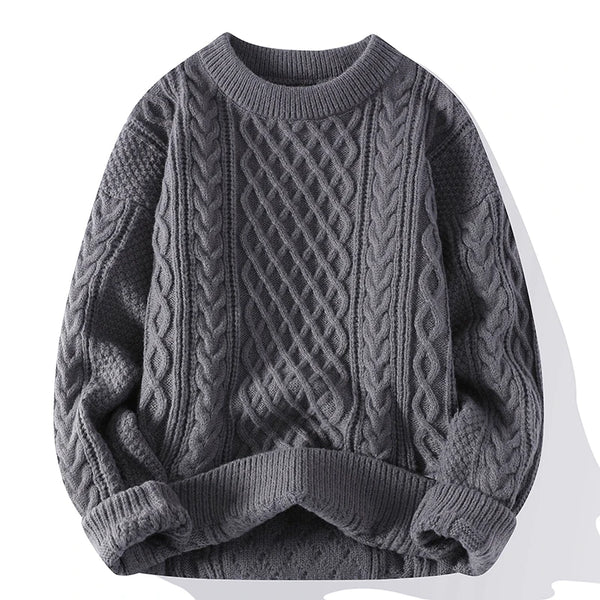 Alessandro - Heren winter sweater met kabelgebreid design