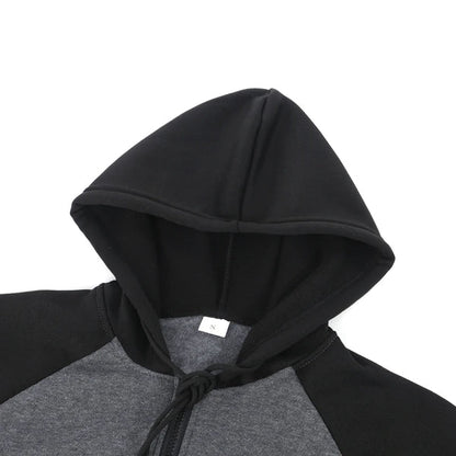 Francesco - Heren lange mouwen color block hoodie met rits