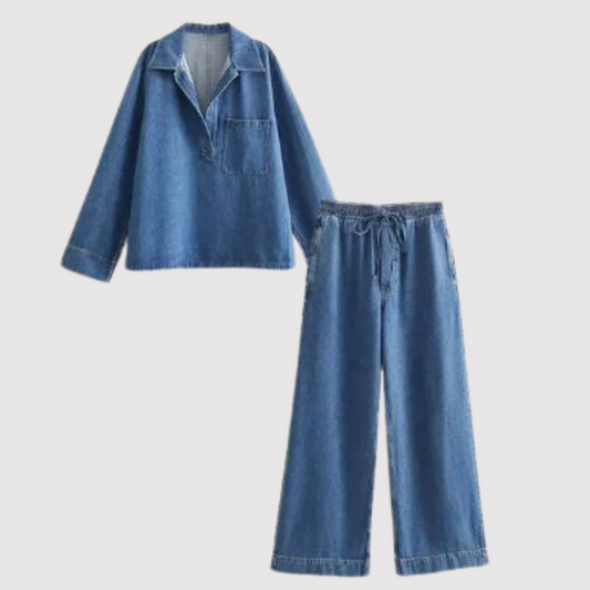 Cristina - Modieuze Herfst Denim Set voor Vrouwen