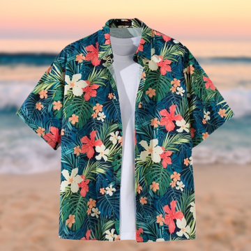 Ethan - Shirt met hawaiiprint