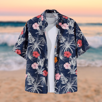 Ethan - Shirt met hawaiiprint