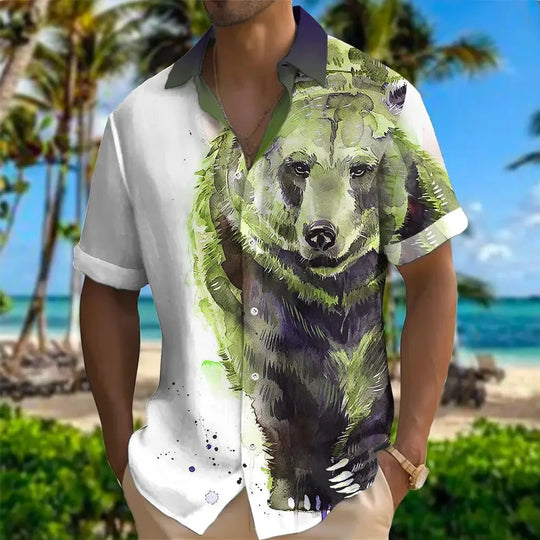 Clarence - Shirt met dierenprint voor heren