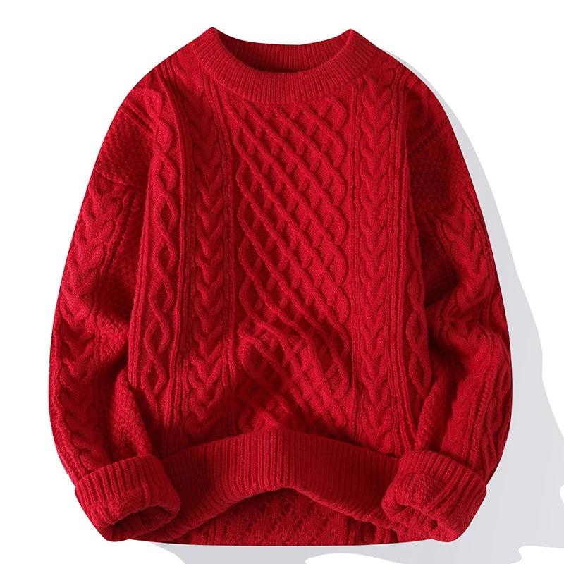 Alessandro - Heren winter sweater met kabelgebreid design