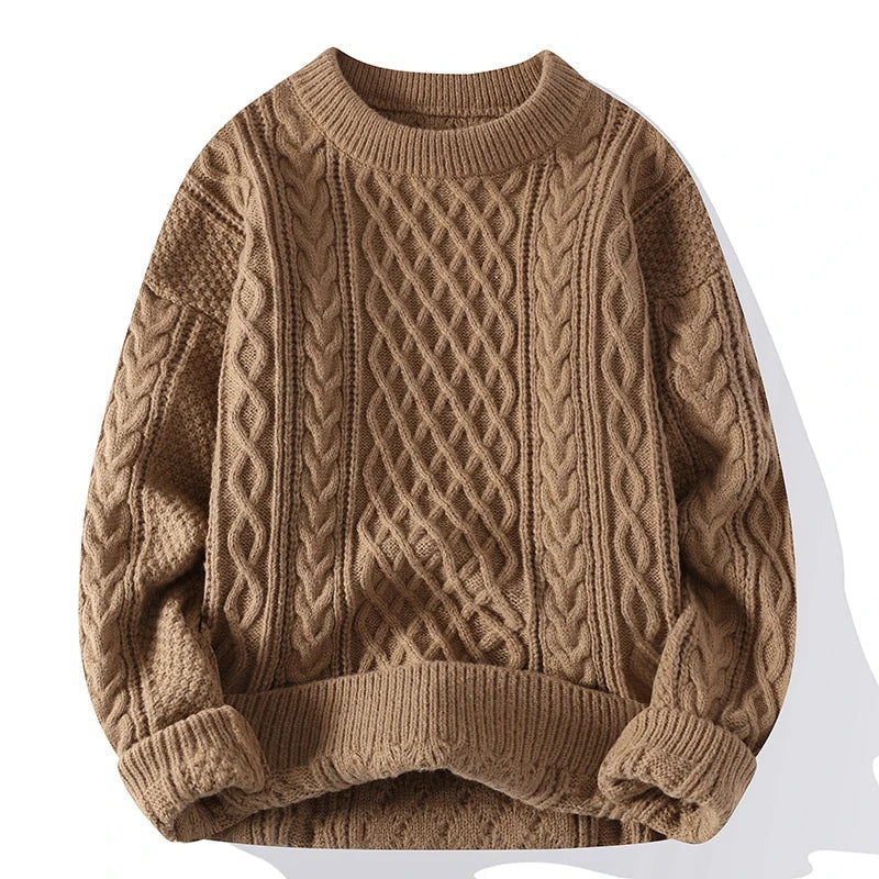 Alessandro - Heren winter sweater met kabelgebreid design