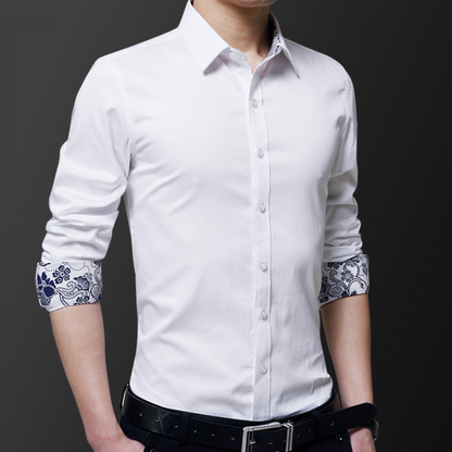 Aldo - Button down shirt met bloemen manchet details voor mannen