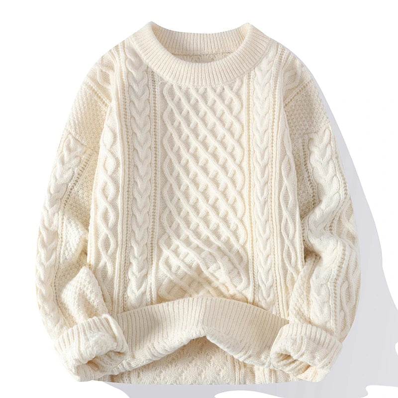 Alessandro - Heren winter sweater met kabelgebreid design