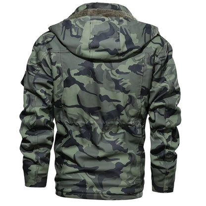 Carmine - Warme Army Winterjas met Fleece Binnenvoering voor Heren