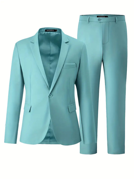 Evert - Lichte business-stijl, slanke pasvorm formele blazer en pantalon