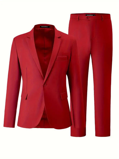 Evert - Lichte business-stijl, slanke pasvorm formele blazer en pantalon