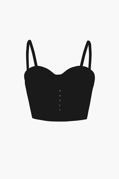 Nova - Ketting detail bustier korset top