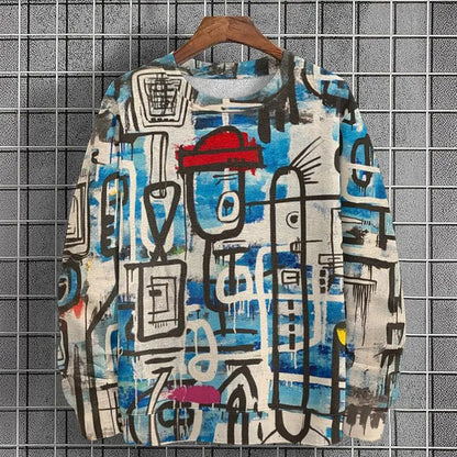 Giovanni - Graffiti Graphic Pullover Sweatshirt voor heren