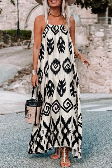 Kenna - Mouwloze bohemian maxi jurk