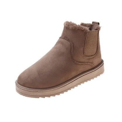 Agnese - Pluizige thermische trendy slip-on snowboots voor vrouwen