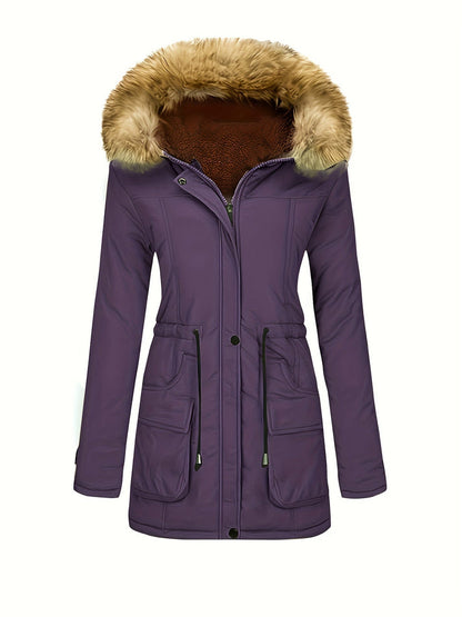 Beatrice - Fleece Parka-Winterjas Met Vegan Bont Voor Dames