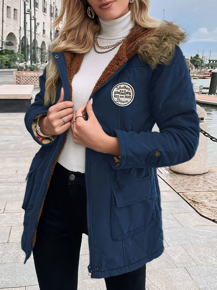 Emma - Fleece Parka-Winterjas Met Vegan Bont Voor Dames