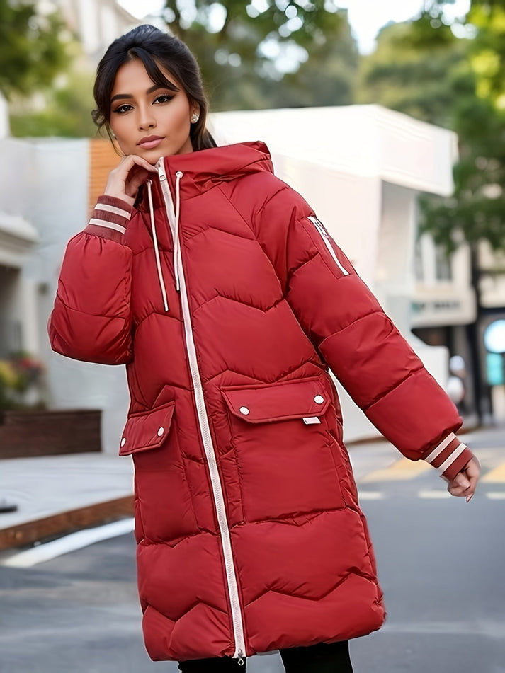 Giulia - Warme Modieuze Puffer-Winterjas Met Capuchon Voor Dames